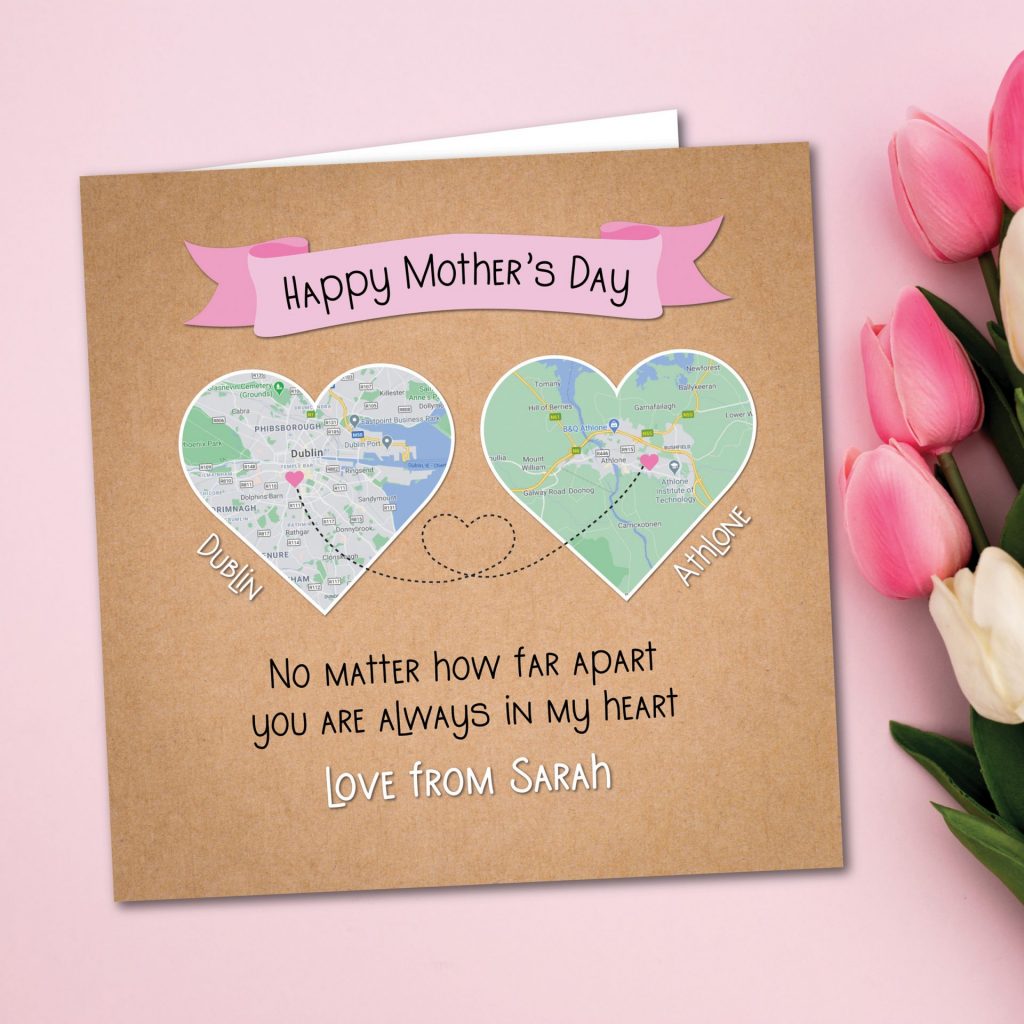 Mothers Day Map Personalised Greeting Cardm8 The Paperlane 