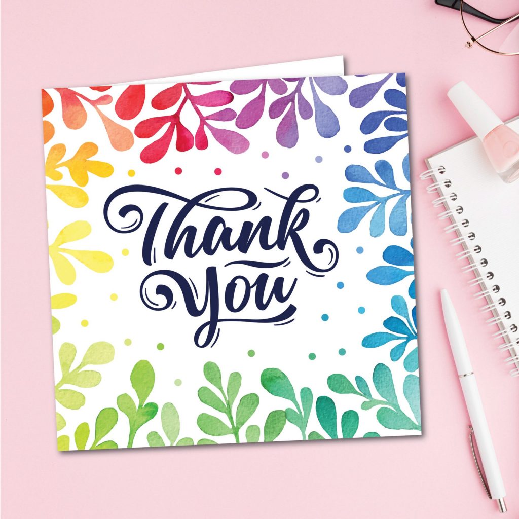 Thank You Greeting Card The Paper Lane Thank You Greeting Card The Paper Lane