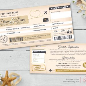 Bridal Boarding Pass Invitation