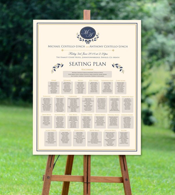 Elegant Laurels Seating Plan