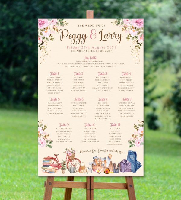 Few of our Favourite Things Seating Plan