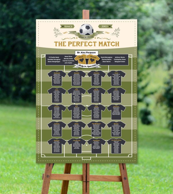 Football Wedding (Green) Seating Plan