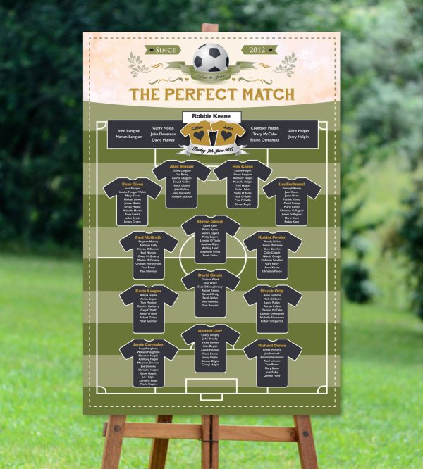 Football Wedding (Green) Seating Plan - Image 2