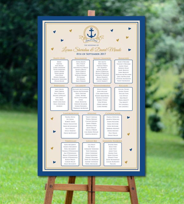 Nautical Romance Seating Plan