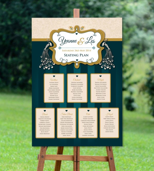 Pretty Peacocks Seating Plan