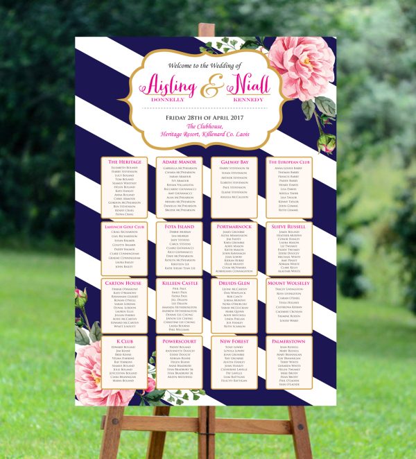 Pretty in Pink Seating Plan