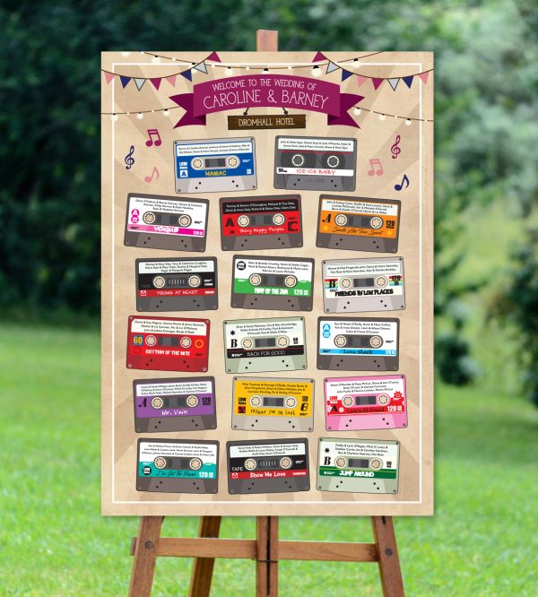 Rustic Cassettes Seating Plan