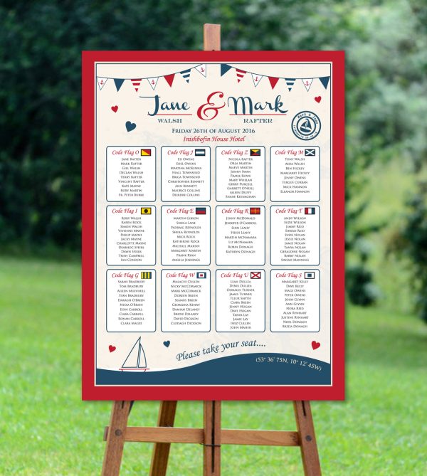 Sail Away With Me Seating Plan