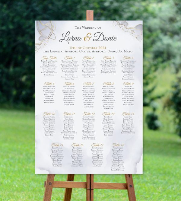 Grey Marble Seating Plan
