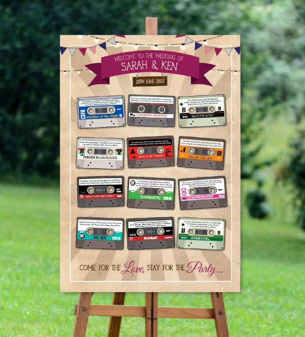 Rustic Cassettes Seating Plan - Image 2