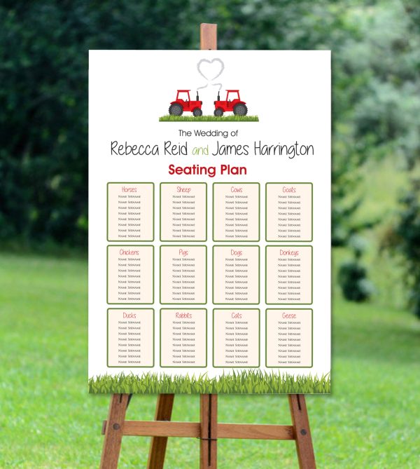 Wedding Farm Seating Plan