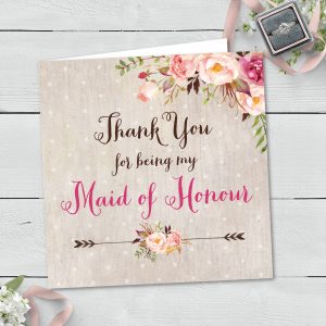 Maid of Honour Thank You Card (018)