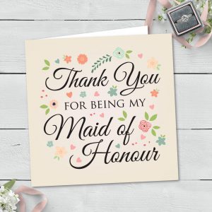 Maid of Honour Thank You Card (017)