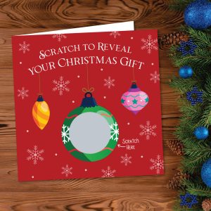 Xmas Bauble Scratch Off Christmas Gift Card