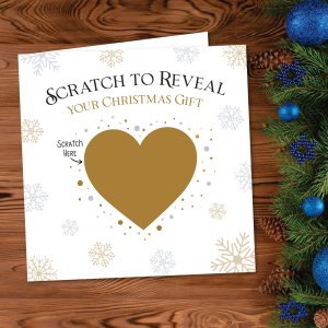 Xmas Heart Scratch Off Christmas Gift Card