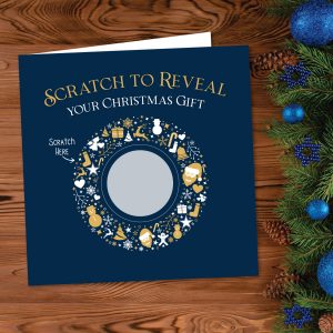 Xmas Circle Scratch Off Christmas Gift Card