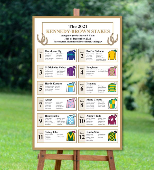 Jockey Silks Seating Plan