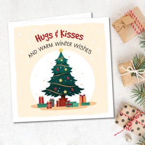 Hugs & Kisses Christmas Card
