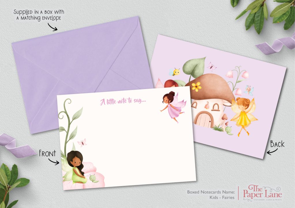 Boxed Notelets Fairies Kids Boxed Note Cards - The Paper Lane