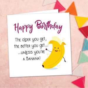 Old Banana Birthday Card