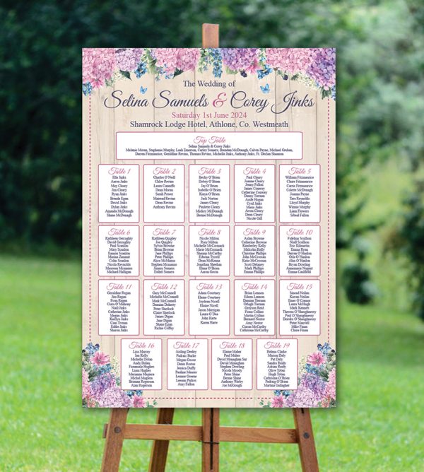 Summer Garden Seating Plan