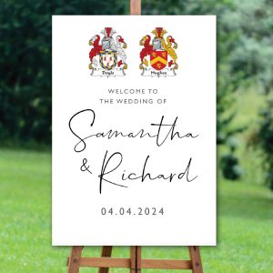 Family Crest Welcome Sign