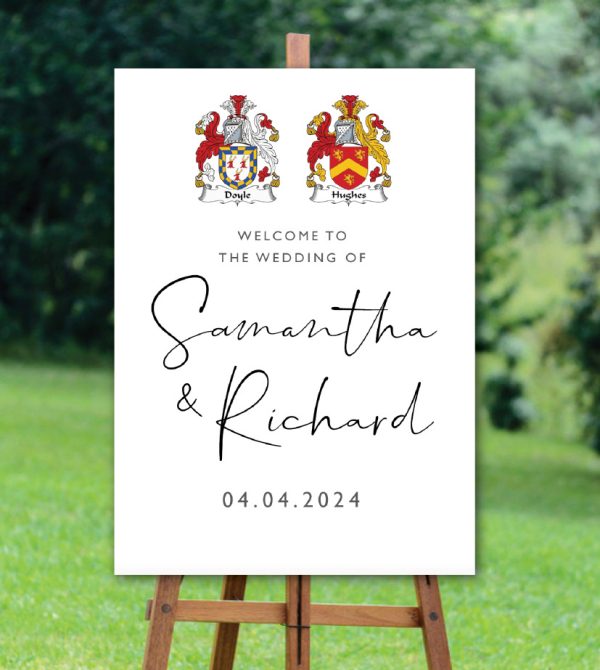 Family Crest Welcome Sign
