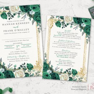 Emerald Elegance Invitation