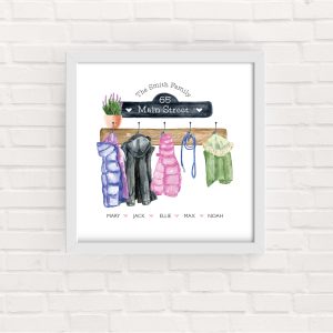 Family Coats Square Framed Print