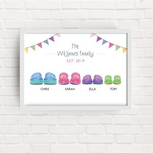 Family Crocs Framed Print