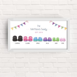 Family Crocs Long Framed Print