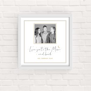 To the Moon and Back Square Framed Print