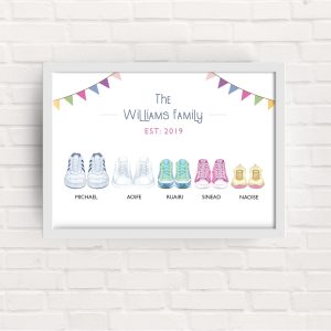 Family Trainers Framed Print