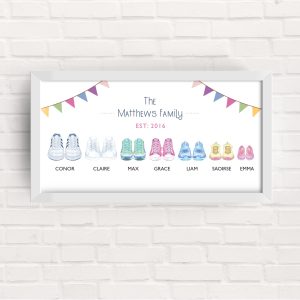 Family Trainers Long Framed Print