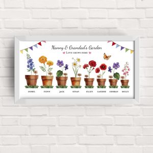 Grandmas Garden Long Framed Print
