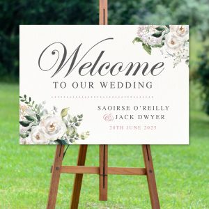 Blush Blooms Welcome Sign