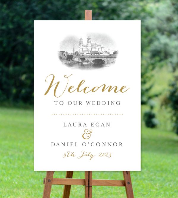 Classic Venue Welcome Sign
