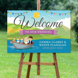 Row Boat Welcome Sign