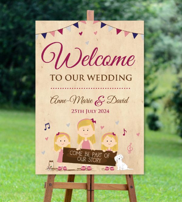 Rustic Kids Welcome Sign