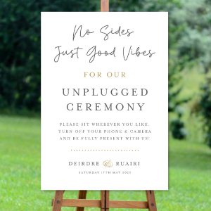 Unplugged Welcome Sign