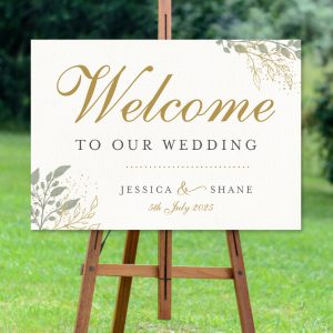 Whispering Leaves Welcome Sign