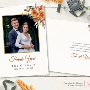 Autumn Blossoms A6 Thank You Card