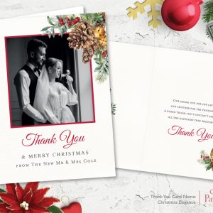 Christmas Elegance A6 Thank You Card