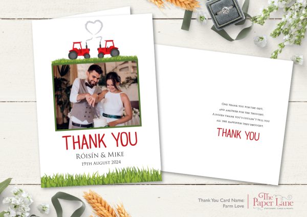 Farm Love A6 Thank You Card