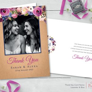 Lavender & Blue A6 Thank You Card