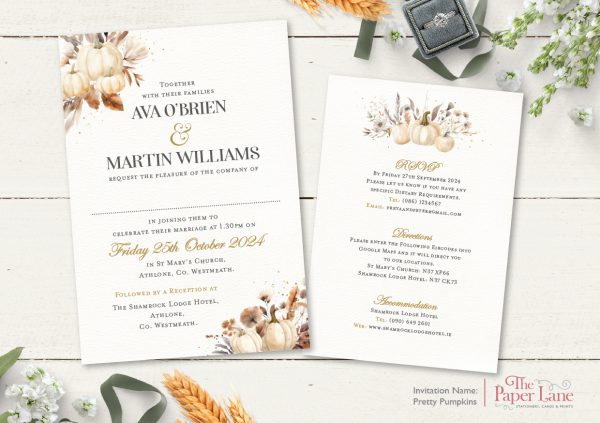 Pretty Pumpkins Invitation