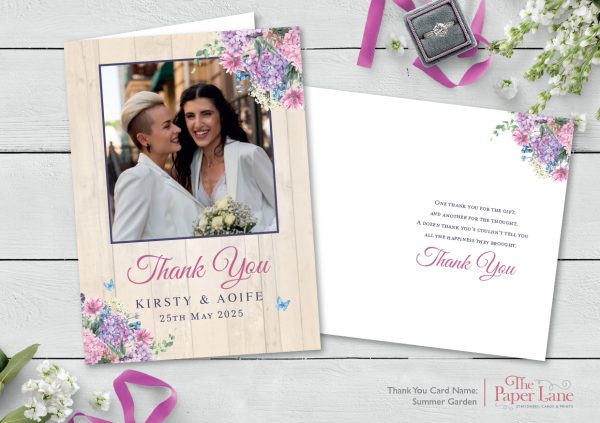 Summer Garden A6 Thank You Card