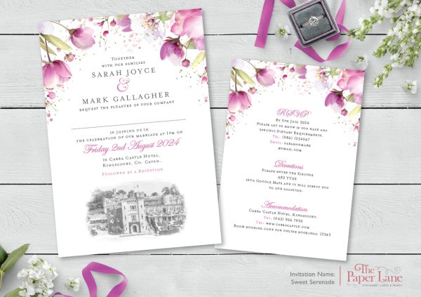 Cabra Castle Sweet Serenade Venue Invitation