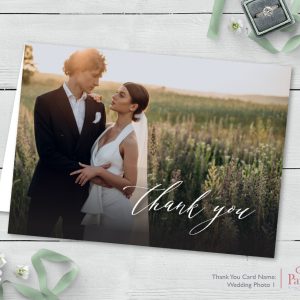 Wedding Photo 1 A6 Thank You Card