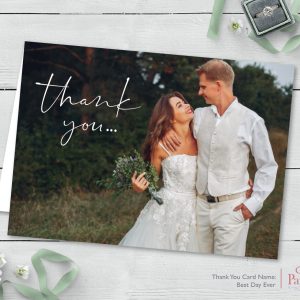 Wedding Photo 2 A6 Thank You Card